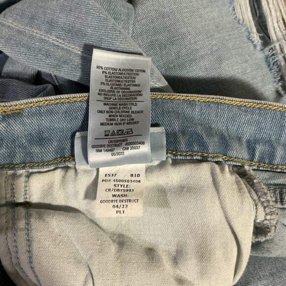 Joe’s Jeans The Blake High Rise Wide Leg Crop Distressed Denim Size 27 NWT - Picture 9 of 10